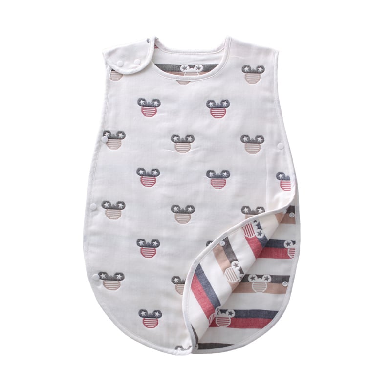 Kūdikių miego maišelis iš 100% medvilnės, šešių sluoksnių marlė, anti-kick quilt, japonų/korėjiečių stilius, svoris iki 0,5 kg, pritaikomas