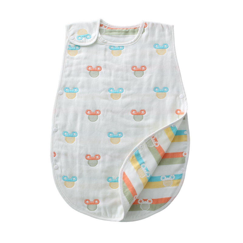 Kūdikių miego maišelis iš 100% medvilnės, šešių sluoksnių marlė, anti-kick quilt, japonų/korėjiečių stilius, svoris iki 0,5 kg, pritaikomas