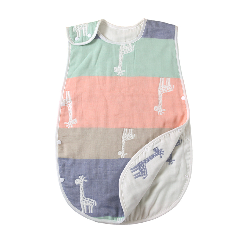 Kūdikių miego maišelis iš 100% medvilnės, šešių sluoksnių marlė, anti-kick quilt, japonų/korėjiečių stilius, svoris iki 0,5 kg, pritaikomas