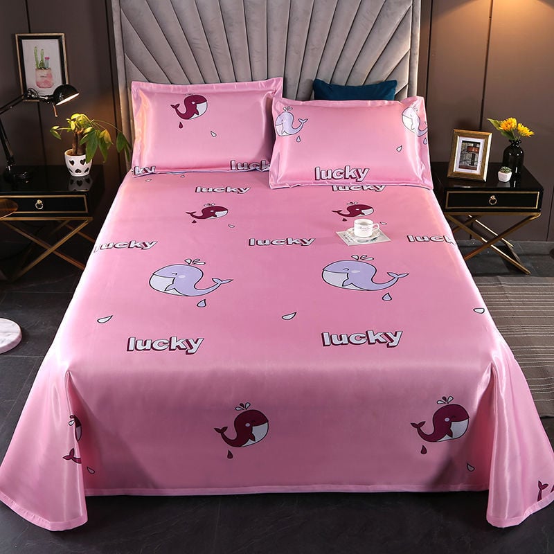 Ice-silk vėsinantis lovos kilimėlis, skalbiasi mašinoje, 3 dalių rinkinys, chemijos pluoštas