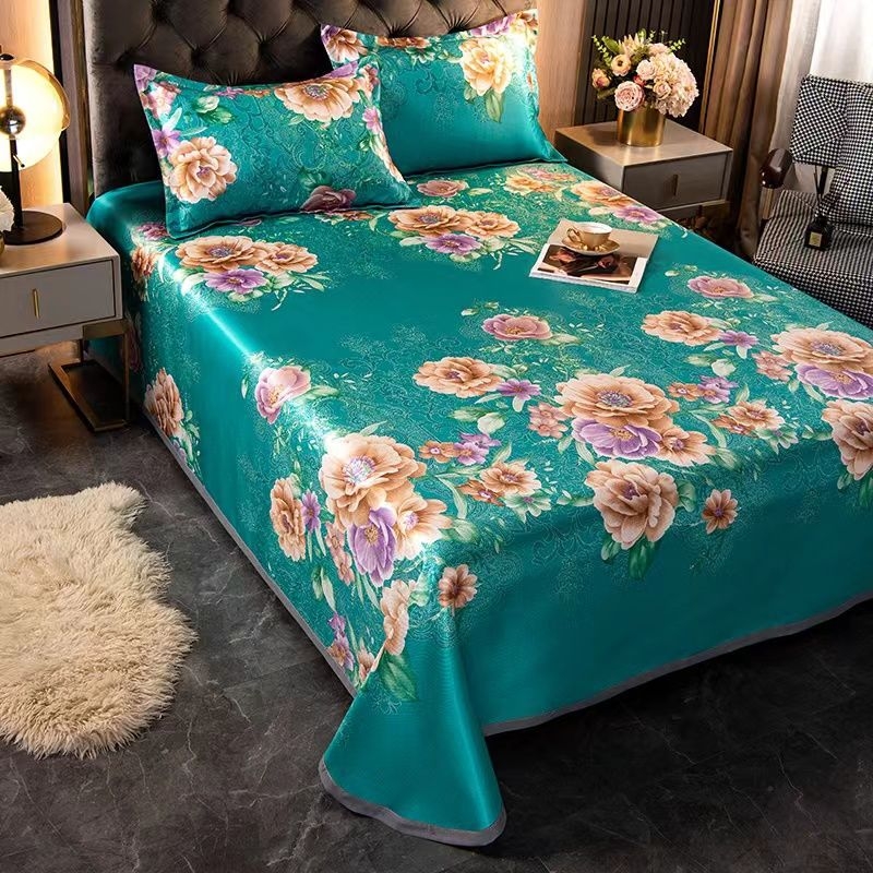 Ice-silk vėsinantis lovos kilimėlis, skalbiasi mašinoje, 3 dalių rinkinys, chemijos pluoštas