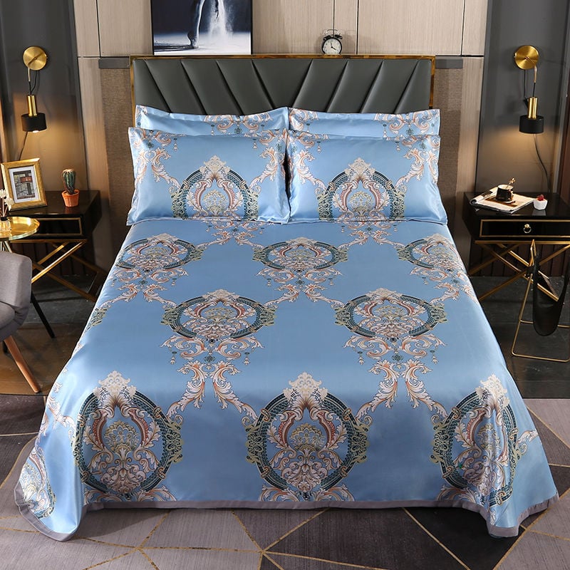 Ice-silk vėsinantis lovos kilimėlis, skalbiasi mašinoje, 3 dalių rinkinys, chemijos pluoštas