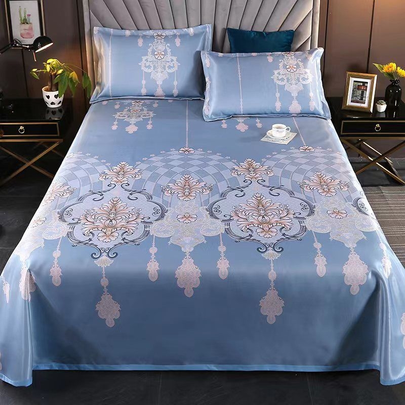 Ice-silk vėsinantis lovos kilimėlis, skalbiasi mašinoje, 3 dalių rinkinys, chemijos pluoštas