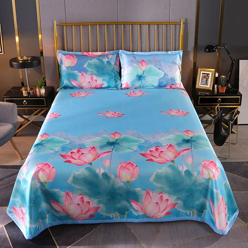 Ice-silk vėsinantis lovos kilimėlis, skalbiasi mašinoje, 3 dalių rinkinys, chemijos pluoštas