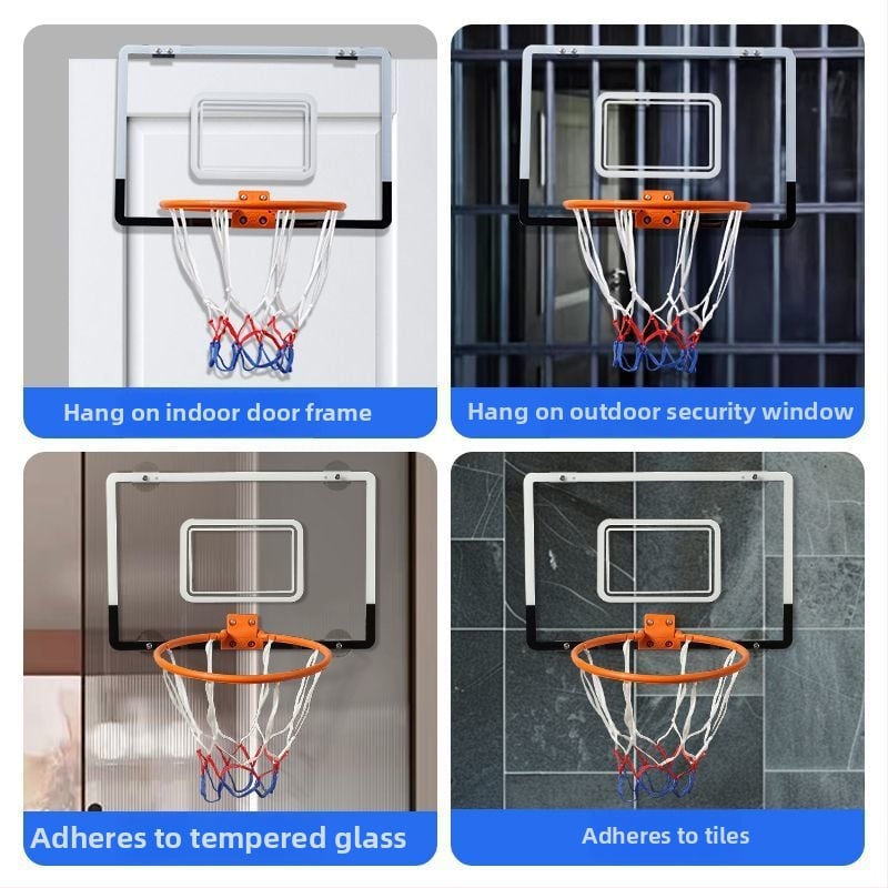 Vertikalus krepšinio stovas su geležiniu rėmu namų ir lauko naudojimui — tėvų ir vaikų interaktyvus krepšinio treniravimo žaislas
