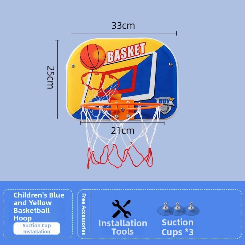 Vertikalus krepšinio stovas su geležiniu rėmu namų ir lauko naudojimui — tėvų ir vaikų interaktyvus krepšinio treniravimo žaislas