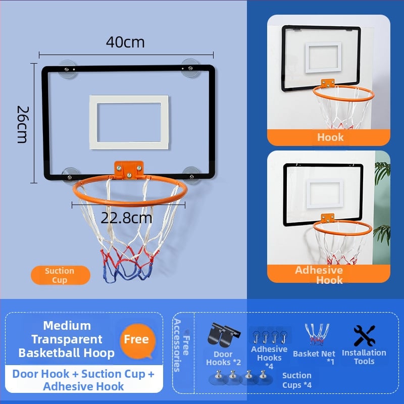 Vertikalus krepšinio stovas su geležiniu rėmu namų ir lauko naudojimui — tėvų ir vaikų interaktyvus krepšinio treniravimo žaislas