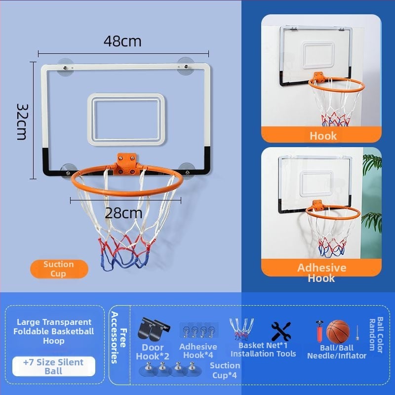 Vertikalus krepšinio stovas su geležiniu rėmu namų ir lauko naudojimui — tėvų ir vaikų interaktyvus krepšinio treniravimo žaislas