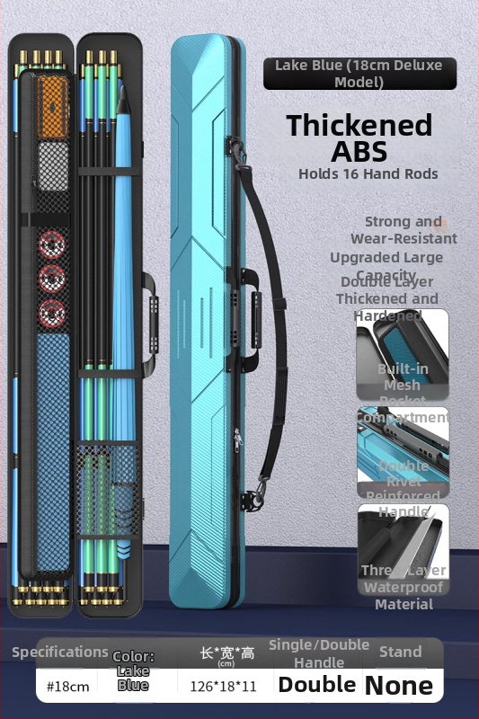 EVA риболовна чанта с твърд корпус за пръчки, водоустойчива и преносима