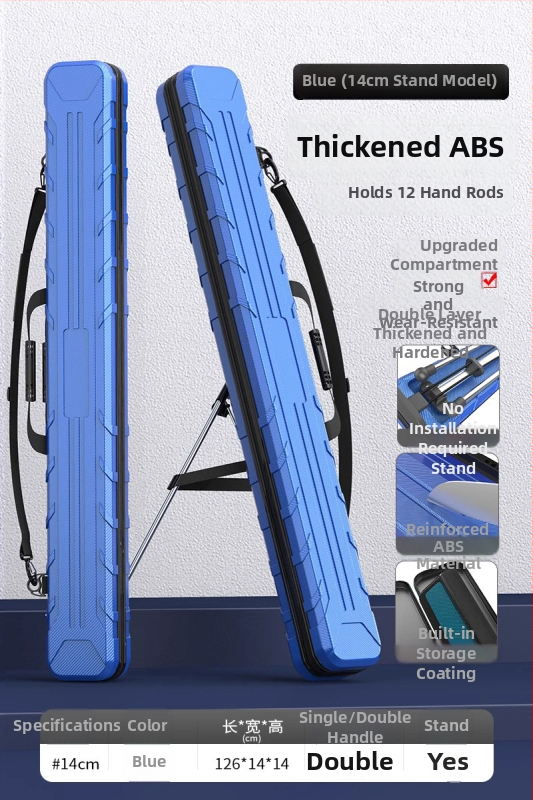 EVA риболовна чанта с твърд корпус за пръчки, водоустойчива и преносима