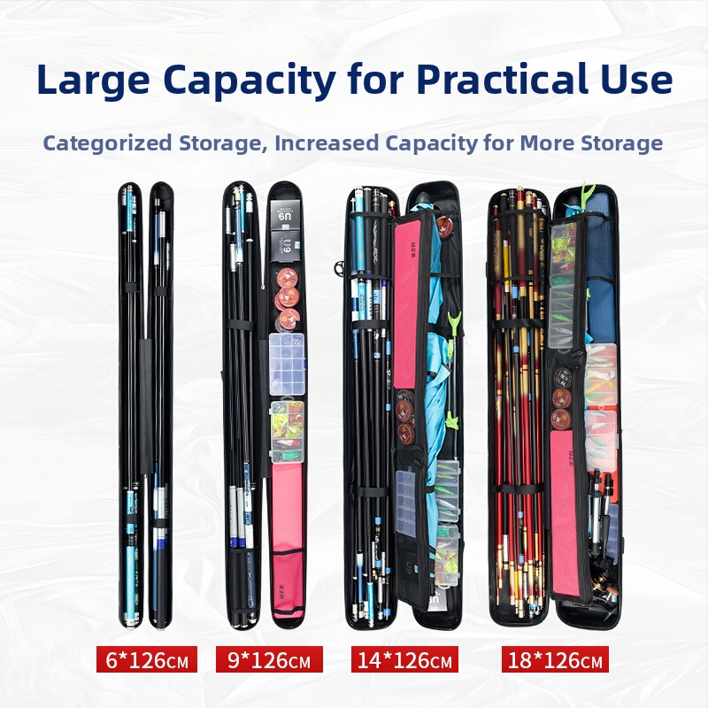 EVA риболовна чанта с твърд корпус за пръчки, водоустойчива и преносима