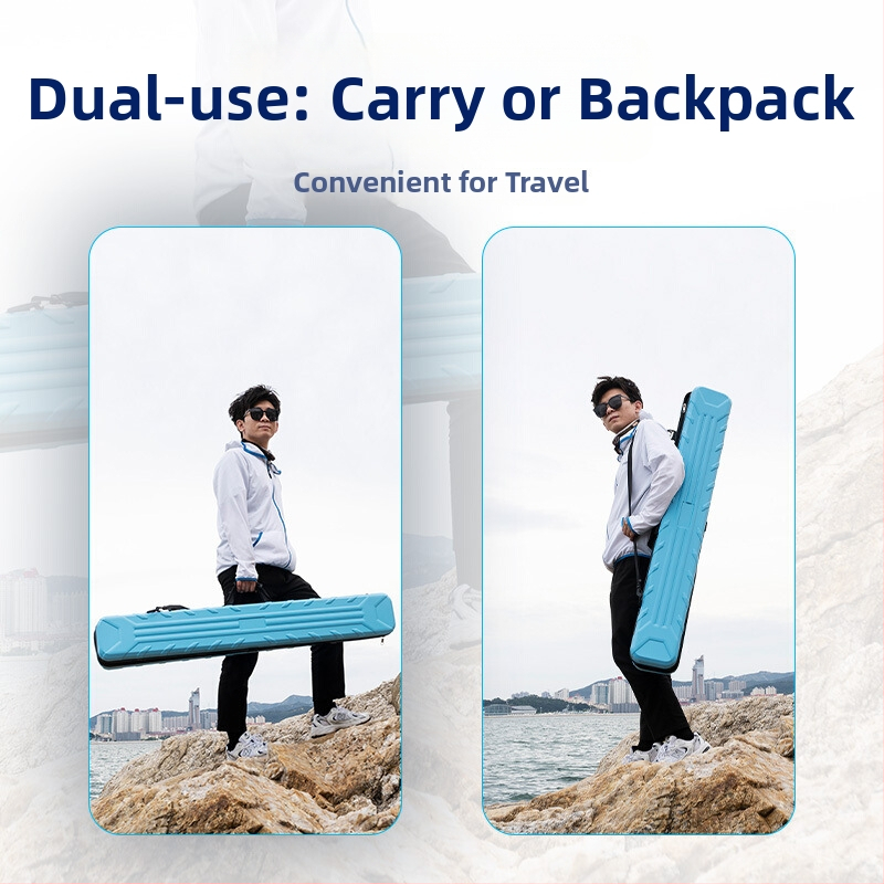 EVA риболовна чанта с твърд корпус за пръчки, водоустойчива и преносима