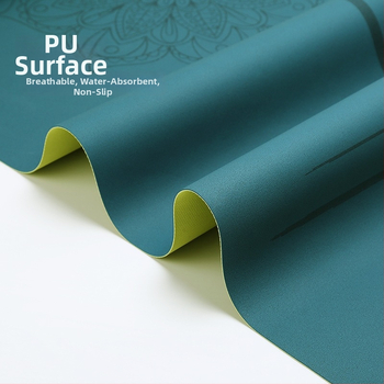 Йога мат PU естествен каучук, дебелина 1.5 мм, Дизайн: стилова линия, Марка: Other