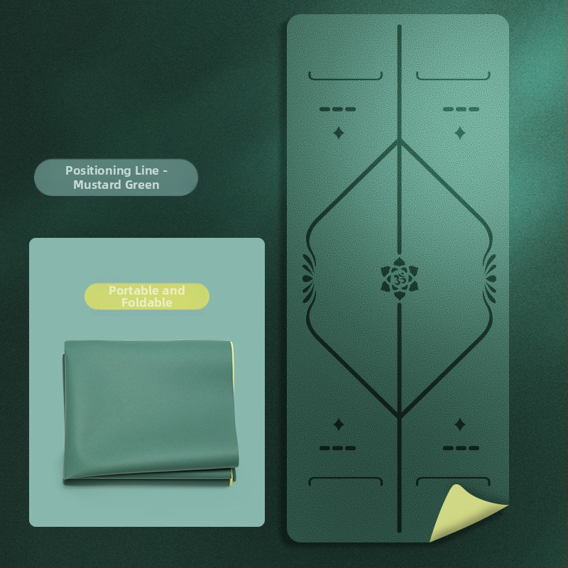 Йога мат PU естествен каучук, дебелина 1.5 мм, Дизайн: стилова линия, Марка: Other