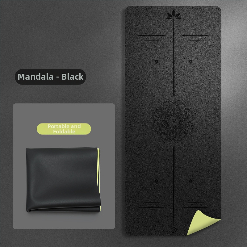 Йога мат PU естествен каучук, дебелина 1.5 мм, Дизайн: стилова линия, Марка: Other