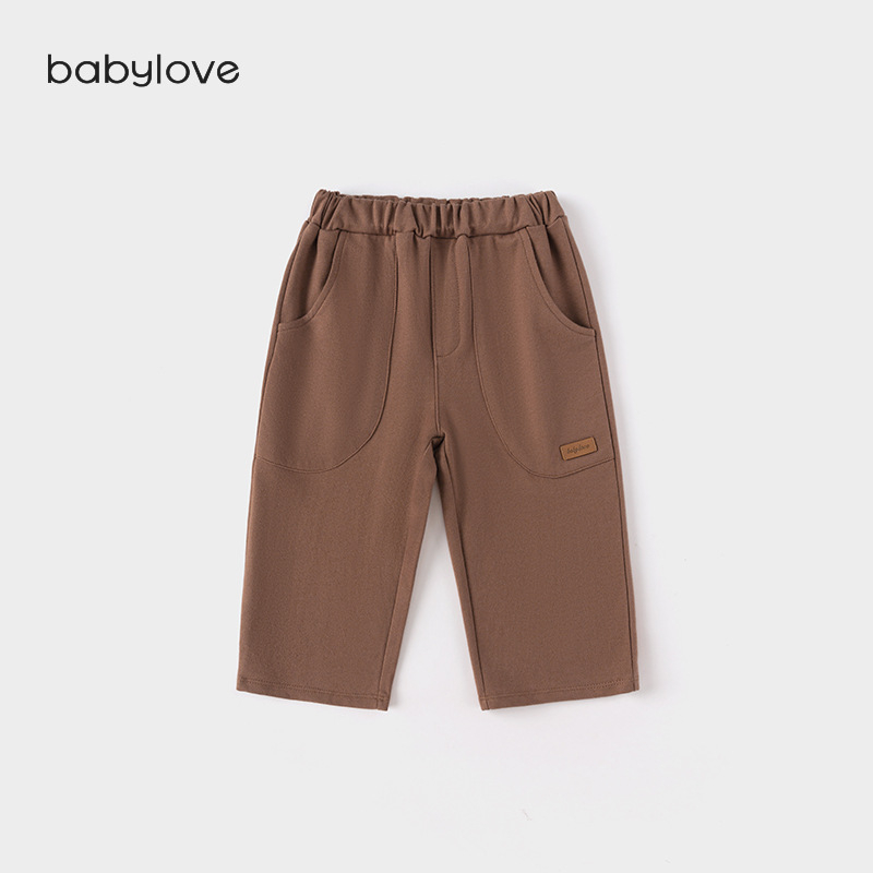 Vaikų kelnės, medvilnė, universalus stilius, vidutinio juosmens su elastine juostele, karikatūros raštas