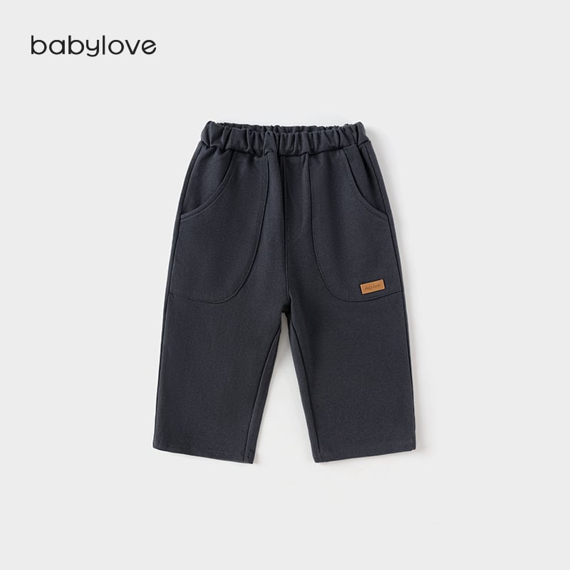 Vaikų kelnės, medvilnė, universalus stilius, vidutinio juosmens su elastine juostele, karikatūros raštas