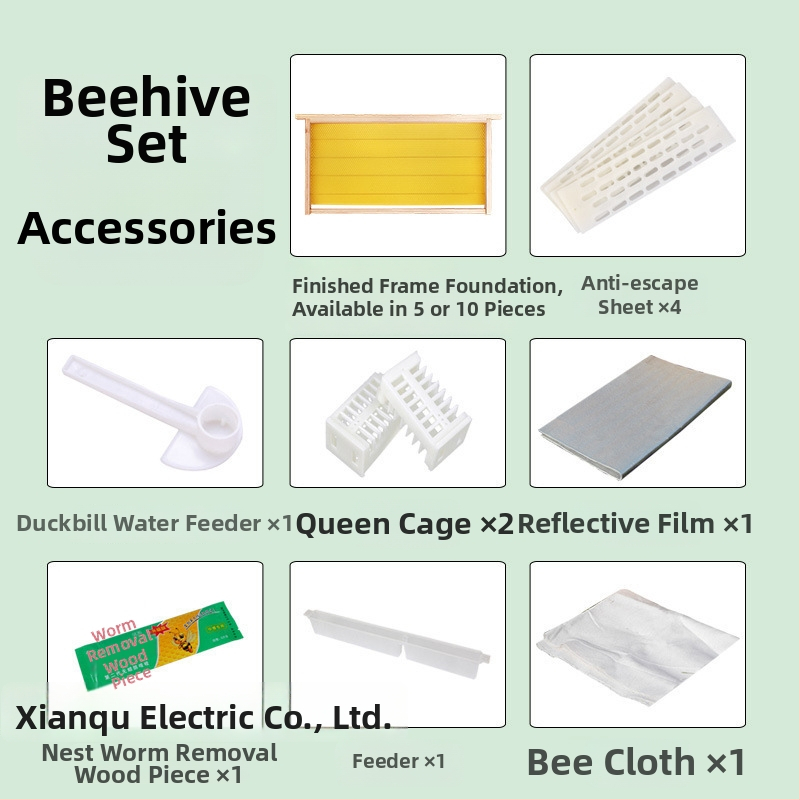 Algajate mesinduse komplekt: 10-rahmliline mesi jaht standardse männipuidust, 7 lõpetatud pesa-raamiga
