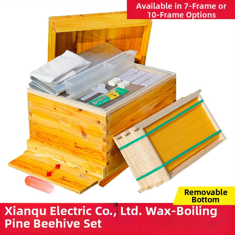 Algajate mesinduse komplekt: 10-rahmliline mesi jaht standardse männipuidust, 7 lõpetatud pesa-raamiga