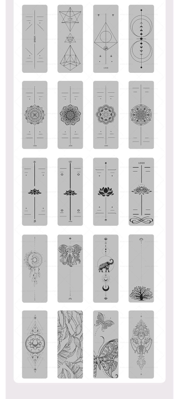 Йога постелка Miska (PU и естествен каучук, 5 мм дебелина, 3000 г, геометричен принт)