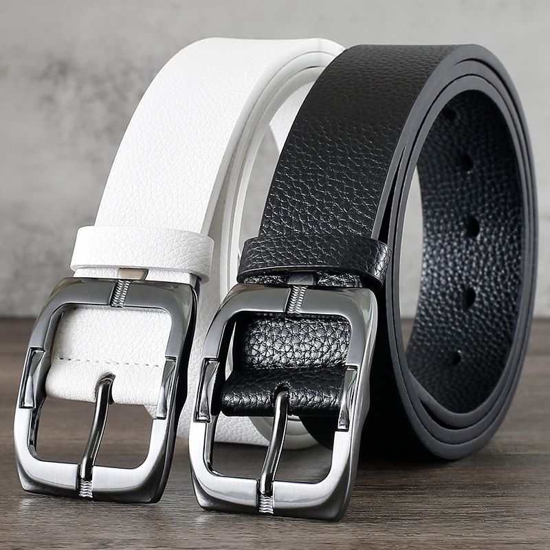 Ζώνη από δέρμα split leather, αγκράφα από κράμα, κούμπωμα με κορδάκι, λεπτό πλάτος <2 εκ