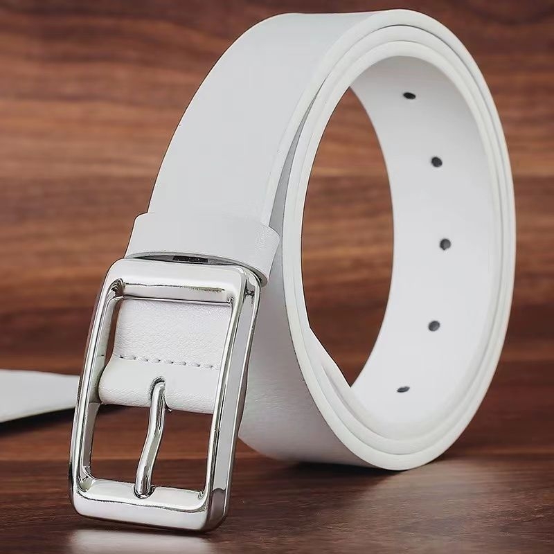 Ζώνη από δέρμα split leather, αγκράφα από κράμα, κούμπωμα με κορδάκι, λεπτό πλάτος <2 εκ