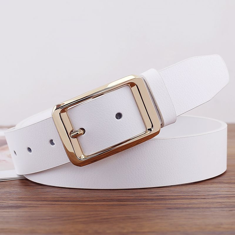 Ζώνη από δέρμα split leather, αγκράφα από κράμα, κούμπωμα με κορδάκι, λεπτό πλάτος <2 εκ