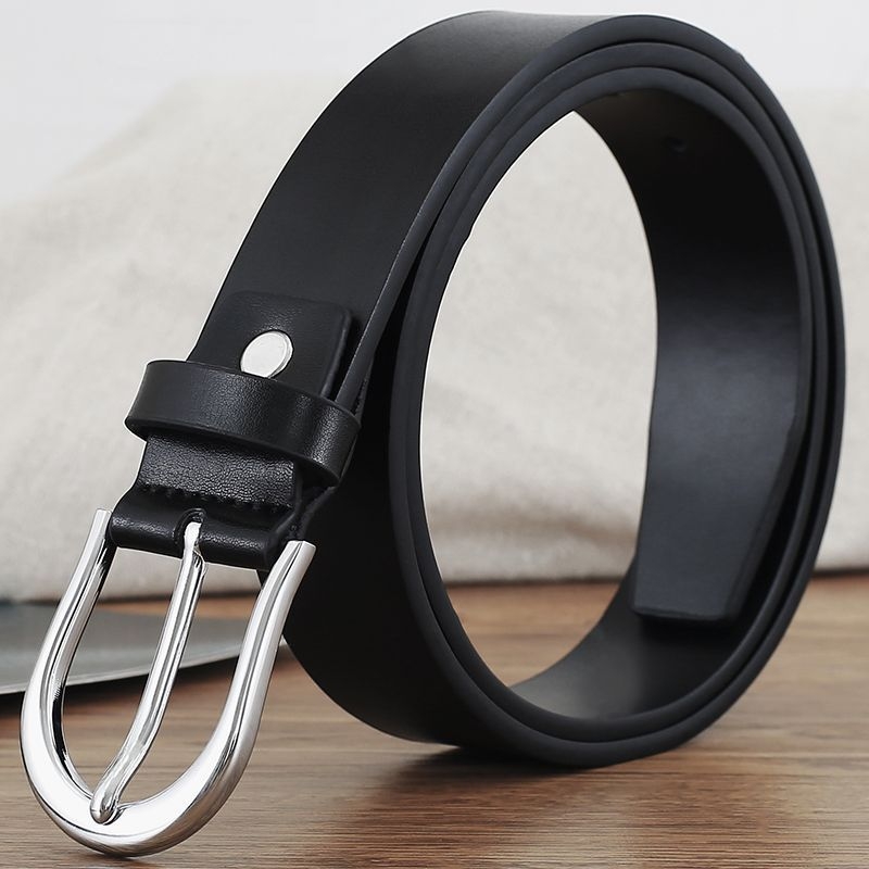 Ζώνη από δέρμα split leather, αγκράφα από κράμα, κούμπωμα με κορδάκι, λεπτό πλάτος <2 εκ