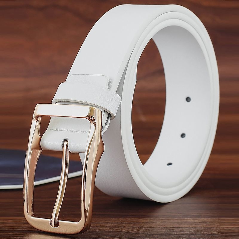 Ζώνη από δέρμα split leather, αγκράφα από κράμα, κούμπωμα με κορδάκι, λεπτό πλάτος <2 εκ