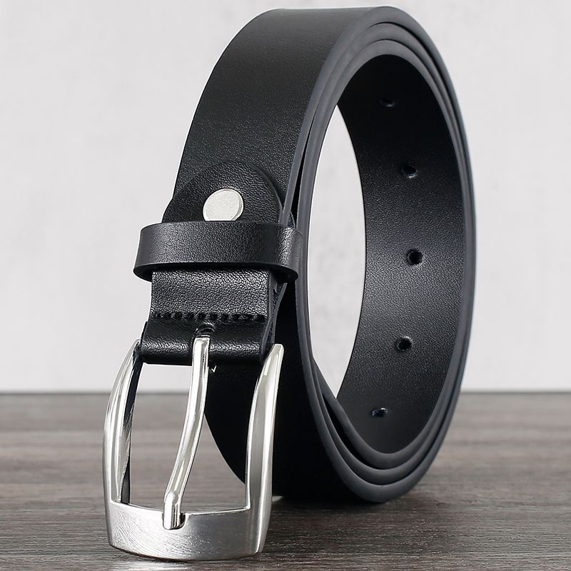 Ζώνη από δέρμα split leather, αγκράφα από κράμα, κούμπωμα με κορδάκι, λεπτό πλάτος <2 εκ