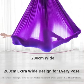 Slang Shield ore jogos hamaka su tempimo diržu ir mikroelastine virvė namų jogos studijai