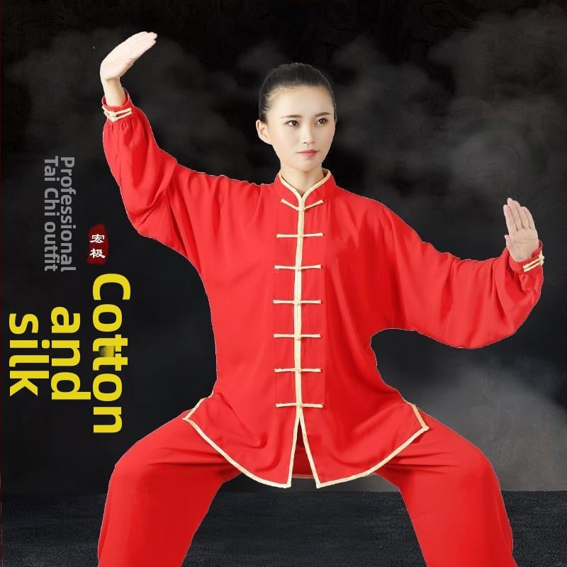 Taijiquan apranga su kelnėmis treniruotėms ir pasirodymams, kordurojo audinys su 51–70% lina