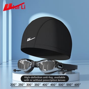 Pull Back peldēšanās brilles ar PC lēcām pieaugušajiem
