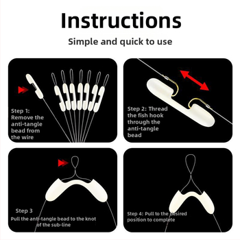 Kalastusliinide eraldaja anti-tõmbamise kujundusega ja topeltkonksud (Materjal: Kumm)