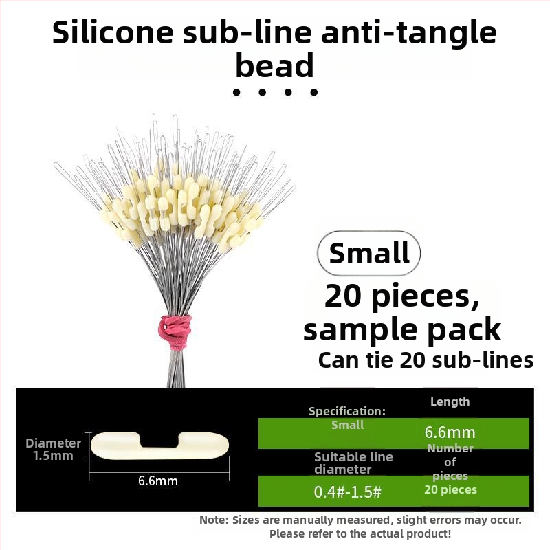 Kalastusliinide eraldaja anti-tõmbamise kujundusega ja topeltkonksud (Materjal: Kumm)