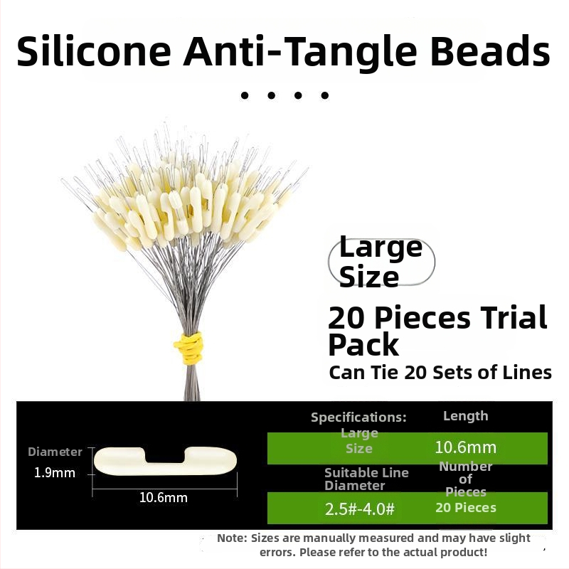 Kalastusliinide eraldaja anti-tõmbamise kujundusega ja topeltkonksud (Materjal: Kumm)
