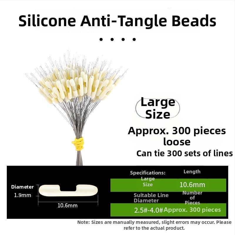 Kalastusliinide eraldaja anti-tõmbamise kujundusega ja topeltkonksud (Materjal: Kumm)