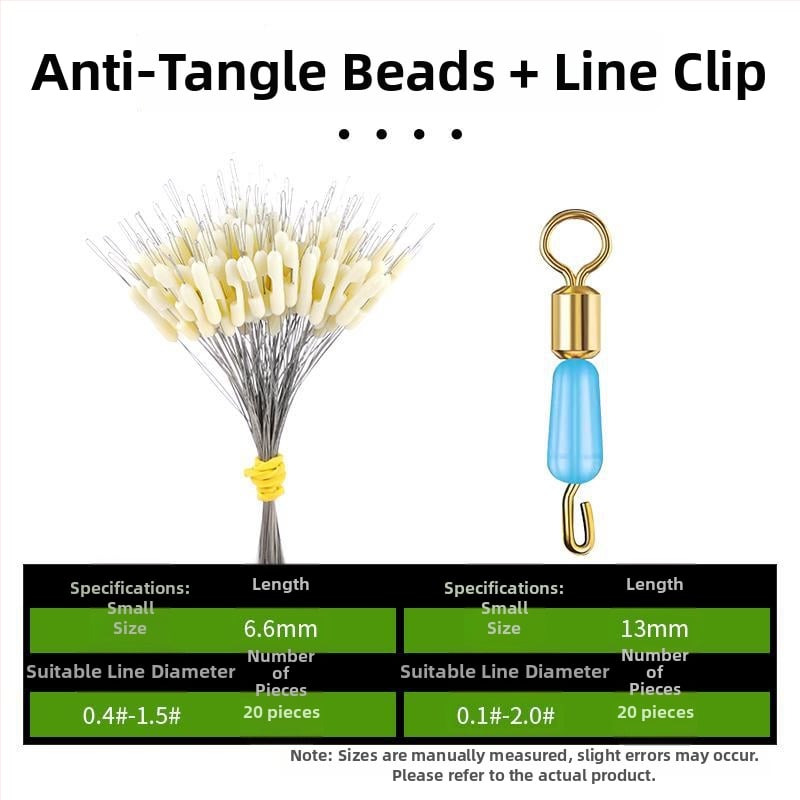Kalastusliinide eraldaja anti-tõmbamise kujundusega ja topeltkonksud (Materjal: Kumm)