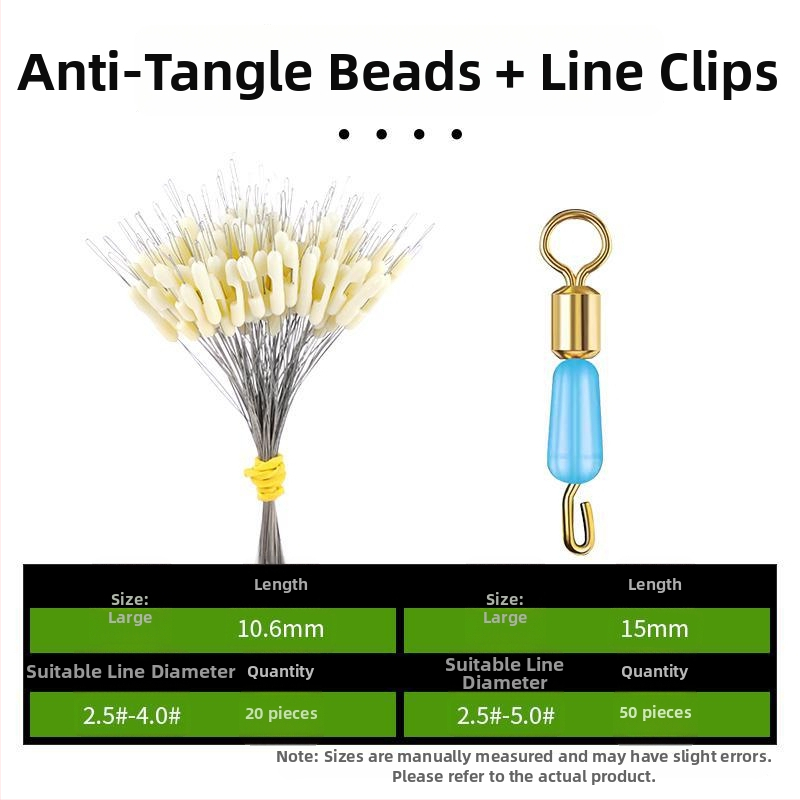 Kalastusliinide eraldaja anti-tõmbamise kujundusega ja topeltkonksud (Materjal: Kumm)