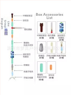 Silikon Space Bean põhiliini komplekt – täielik kalastusvarustuse komplekt väikeste lisadega