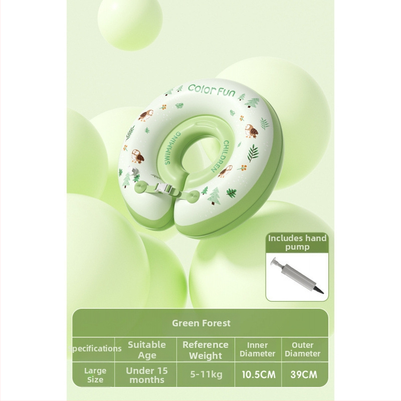 Bērnu kakla peldēšanas gredzens vannai – PVC, vienkrāsains raksts, bērniem