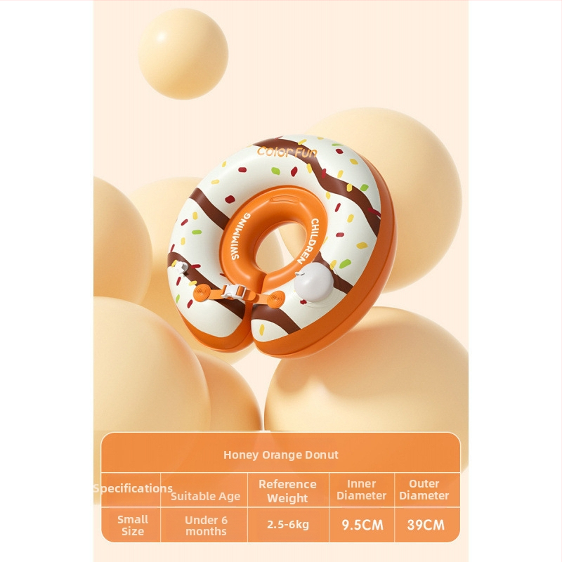 Bērnu kakla peldēšanas gredzens vannai – PVC, vienkrāsains raksts, bērniem