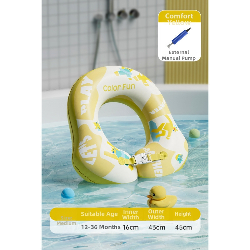 Bērnu kakla peldēšanas gredzens vannai – PVC, vienkrāsains raksts, bērniem