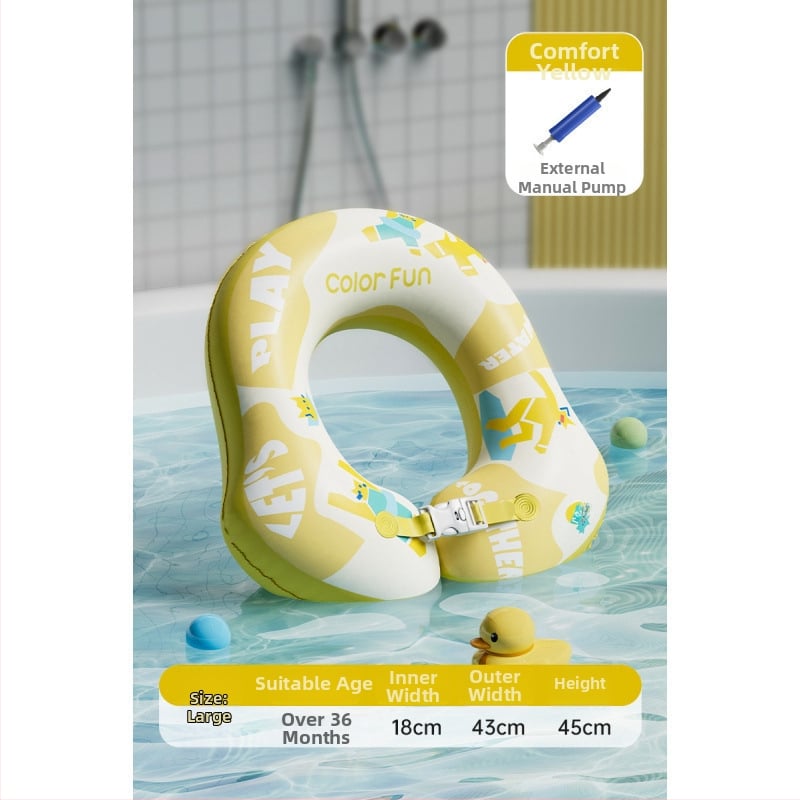 Bērnu kakla peldēšanas gredzens vannai – PVC, vienkrāsains raksts, bērniem