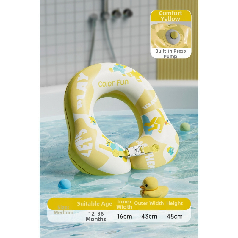 Bērnu kakla peldēšanas gredzens vannai – PVC, vienkrāsains raksts, bērniem