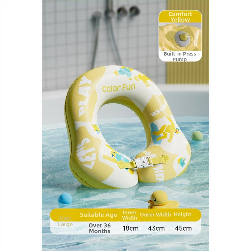 Bērnu kakla peldēšanas gredzens vannai – PVC, vienkrāsains raksts, bērniem