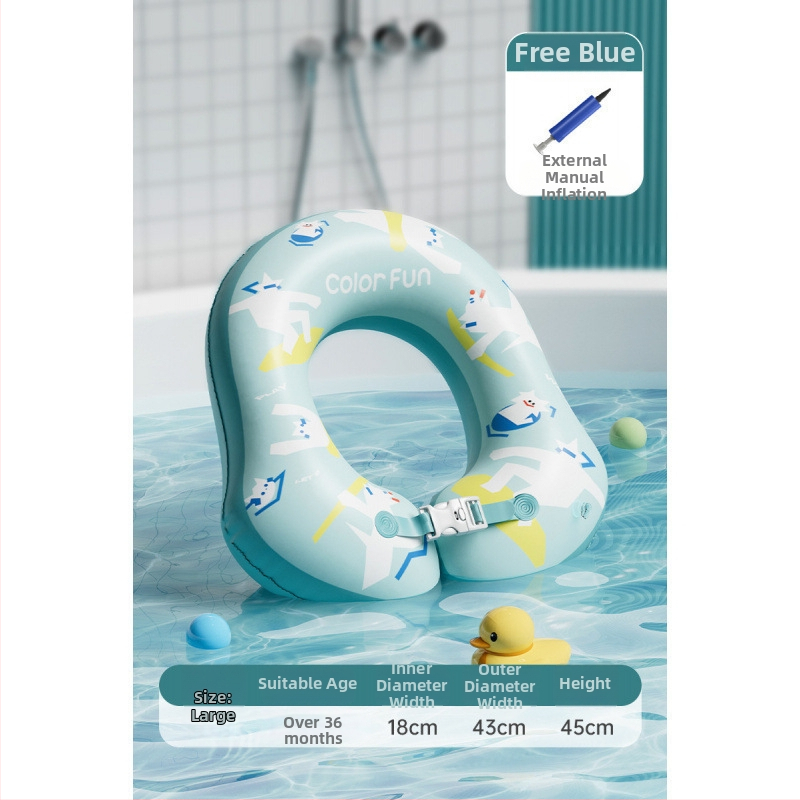 Bērnu kakla peldēšanas gredzens vannai – PVC, vienkrāsains raksts, bērniem