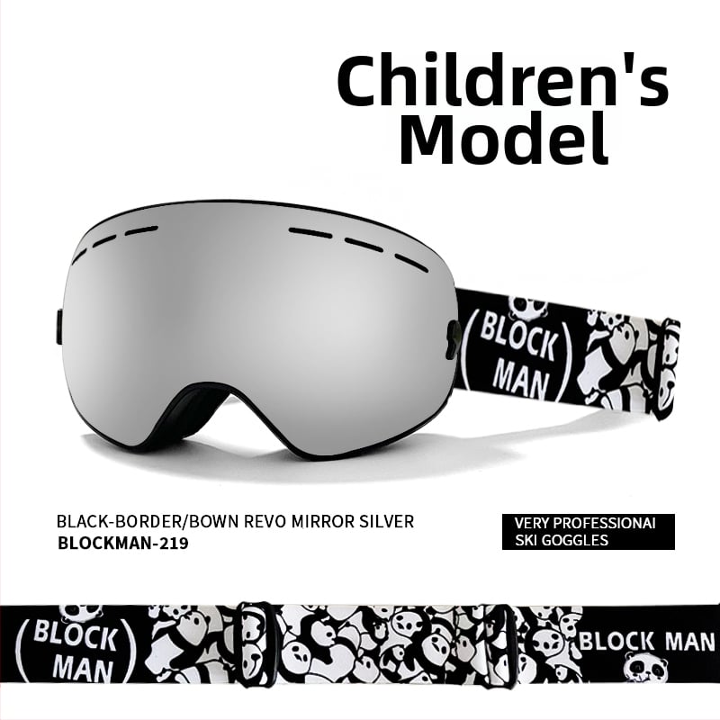 Slēpošanas briļļas - Vienslāņu dizains, materiāls: zīda zieds, bērniem