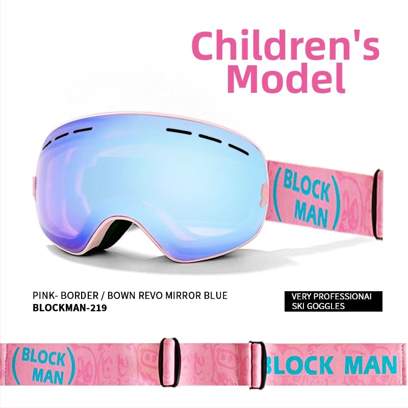 Slēpošanas briļļas - Vienslāņu dizains, materiāls: zīda zieds, bērniem