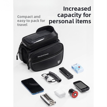 Чанта за горна тръба за MTB велосипед, капацитет 5 л, полиестер, вътрешна подплата, модел zxcsgb-mcl-red